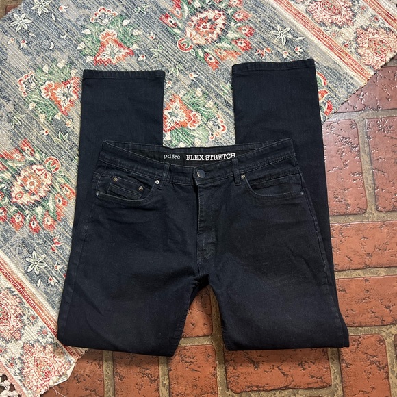 PD&C flex stretch black denim jeans - Picture 1 of 8